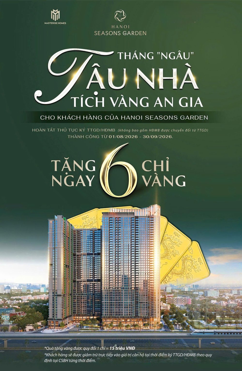 Tháng Ngâu tậu nhà tích vàng an gia - tặng 6 chỉ vàng